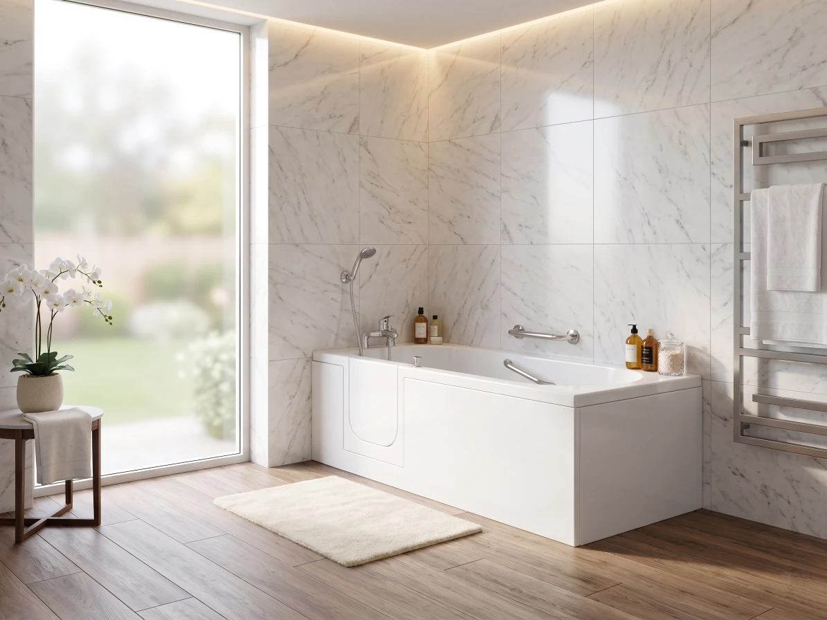 Victoria Bath Lift installed in a modern bathroom