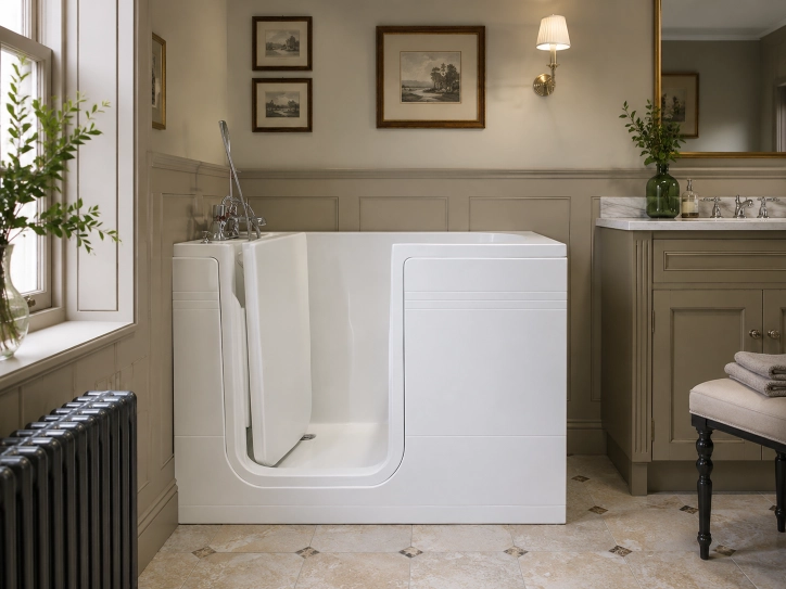Victoria Bath Lift installed in a modern bathroom