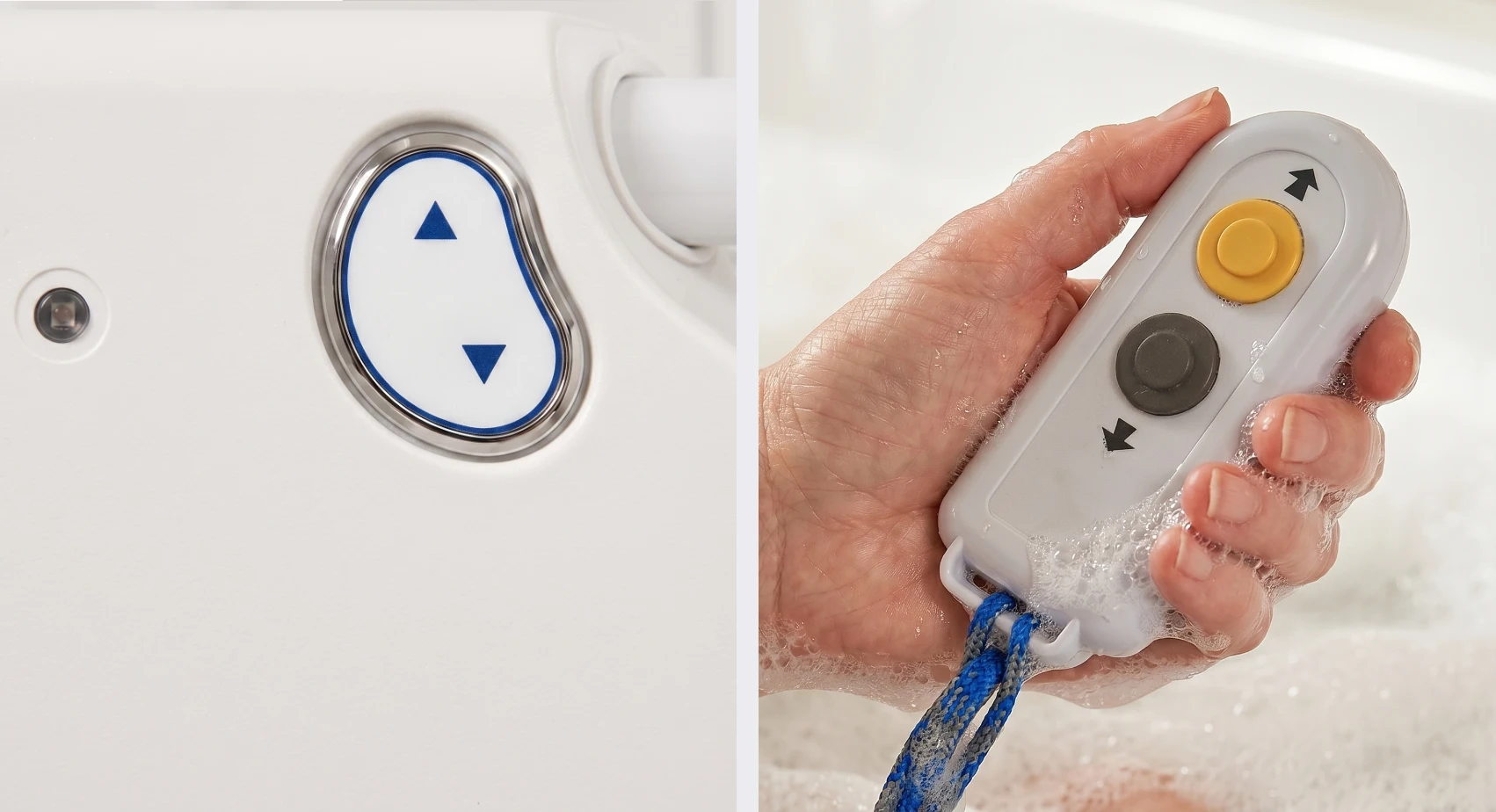 Push-button controls for the Victoria Bath Lift